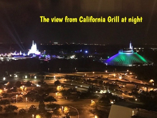 View from California Grill at night
