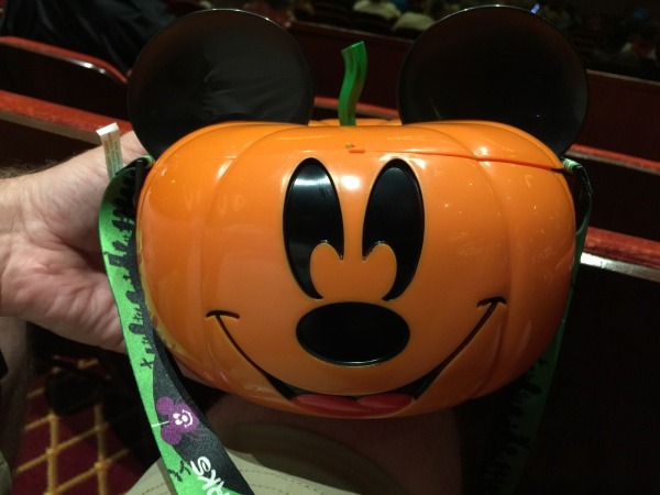 Halloween on the High Seas Mickey pumpkin popcorn bucket |  Disney's Halloween on the High Seas cruise