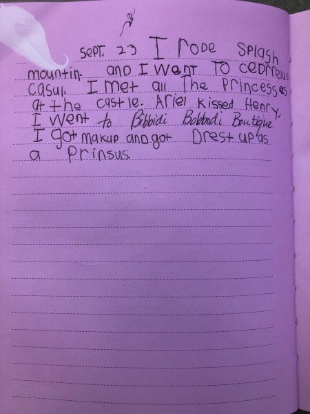 Journal while missing school for a Disney Trip Child's Disney World vacation journal while missing school