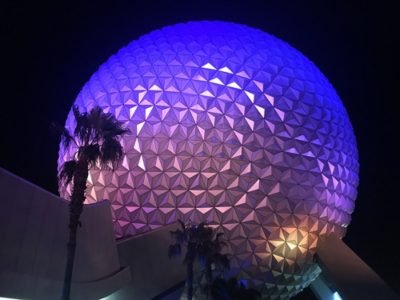 Spaceship Earth at night