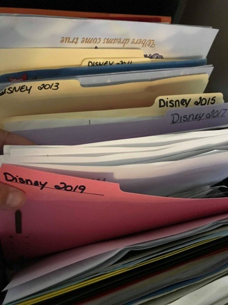 Trip folders | Organizing for your Disney trip