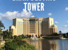 Grand Destino Tower overlooking lake