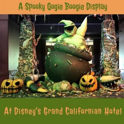 Spooky display at Grand Californian | Oogie Boogie