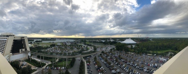 View of Magic Kingdom from Disney Vacation Club Top of the World Lounge