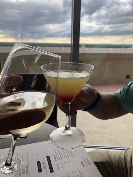 Drinks with a view at Top of the World Lounge in Walt Disney World