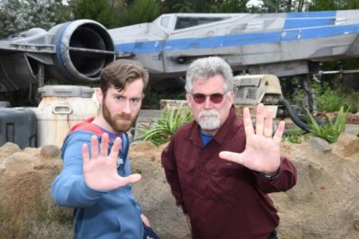 Father and Adult Son Disney World Trip Star Wars