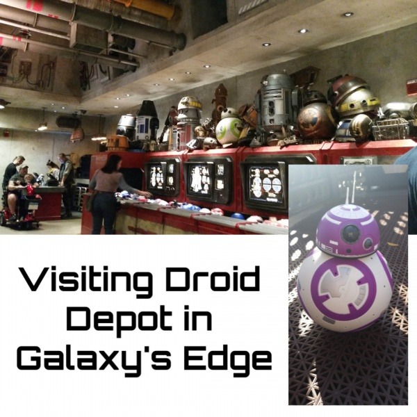 Visiting Droid Depot in Galaxy's Edge