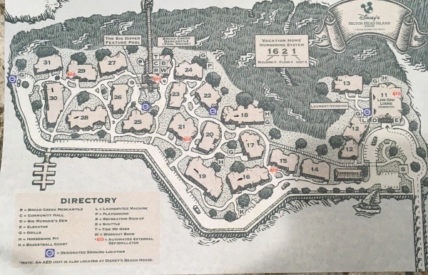 Disney's Hilton Head Island Resort Map