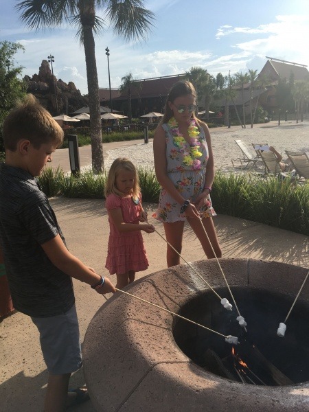 Roasting Marshmallows at Polynesian Resort