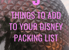 Five Things to Add to your Disney Packing List
