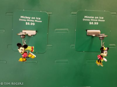 Mickey and Minnie Skating Ornaments