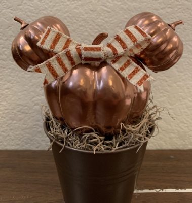 Metallic Mickey pumpkin craft