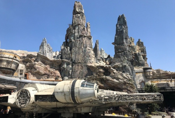 The Millennium Falcon attraction at Galaxy's Edge