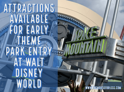 Attractions Announced for Walt Disney World Early Theme Park Entry