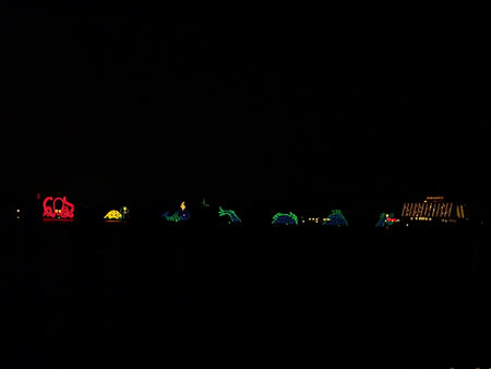 Electrical Water Pagent from the beach of Polynesian Resort