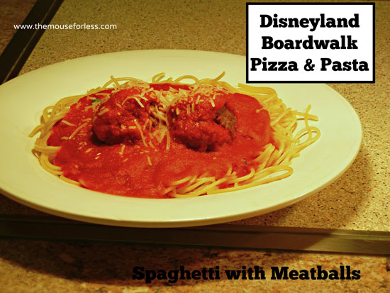 Spaghetti with Meatballs from Boardwalk Pizza & Pasta Restaurant at Disney's California Adventure