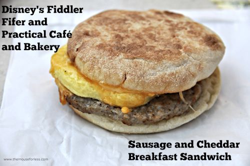 Fiddler sausage and cheddar sandwich