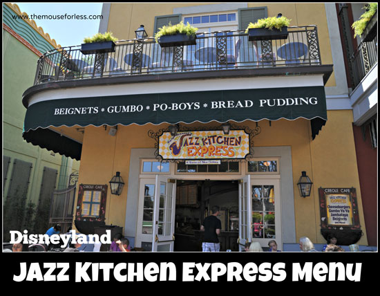 Jazz Kitchen Express Menu