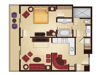 1-Bedroom Floor Plan