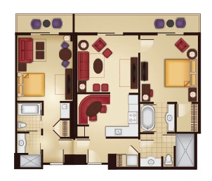 2-Bedroom Lock-off Floor Plan