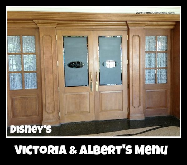 Victoria & Albert's Menu