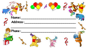 Birthday Pooh Luggage Tag