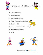 Disney Quiz  Teaching Resources