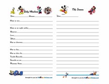 Mickey Mouse Trip Journal