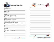 Mickey Mouse Trip Journal 3