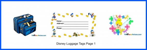 Disney Luggage Tags - Page 1