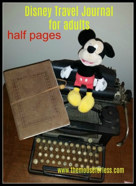 Disney Travel Journal Adults Half