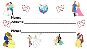 Disney RomanceLuggage Tag Front