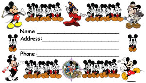 Disney Luggage Tags - Page 1 Mickey Mouse Luggage Tag Front