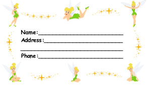 Tinkerbell Luggage Tag Front