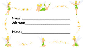 Tinkerbell Luggage Tag Front