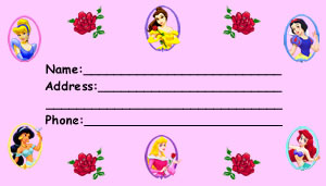 Disney Princess Luggage Tag Front