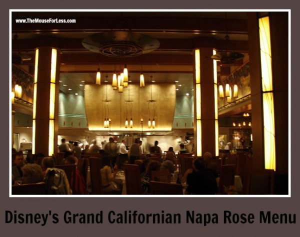 Napa Rose Menu