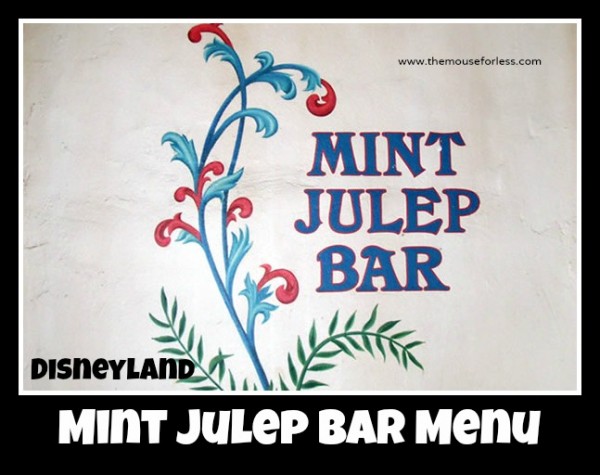 Mint Julep Bar Menu