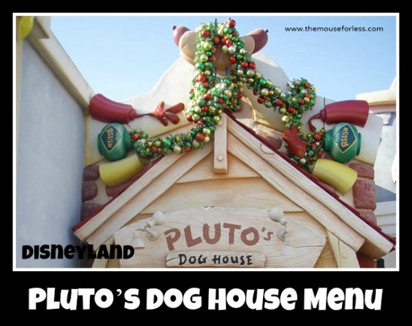 Pluto's Dog House Menu