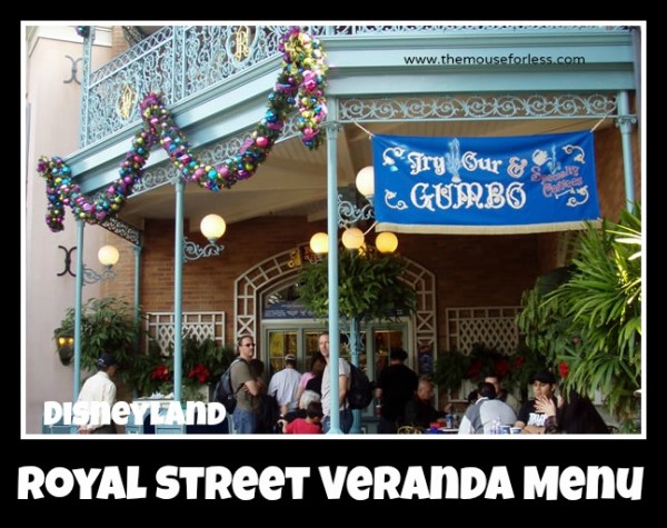 Royal Street Veranda Menu