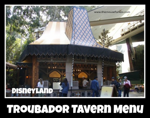 Troubador Tavern Menu