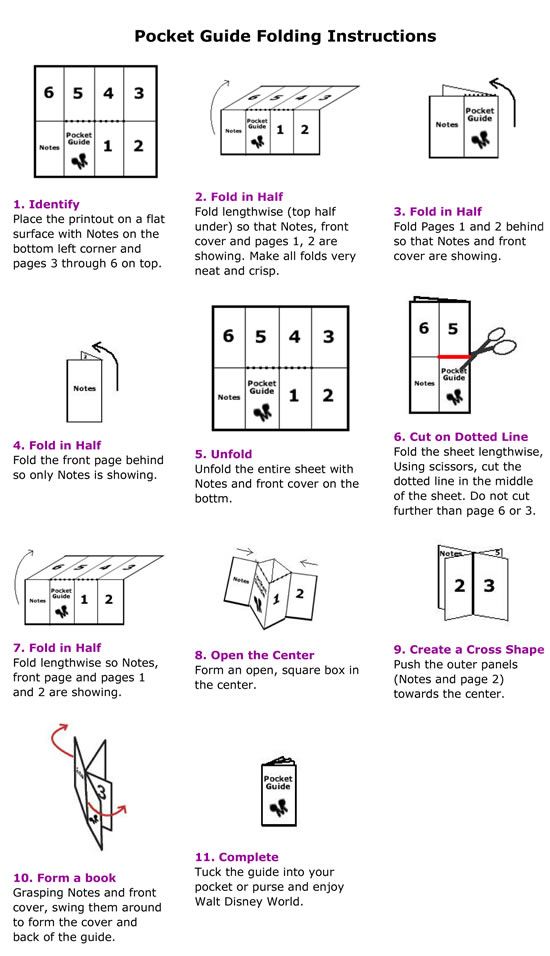 Pocket Guide folding step 1