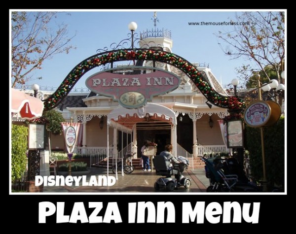 Plaza Inn Menu