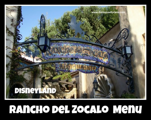 Rancho del Zocalo Restaurante Menu