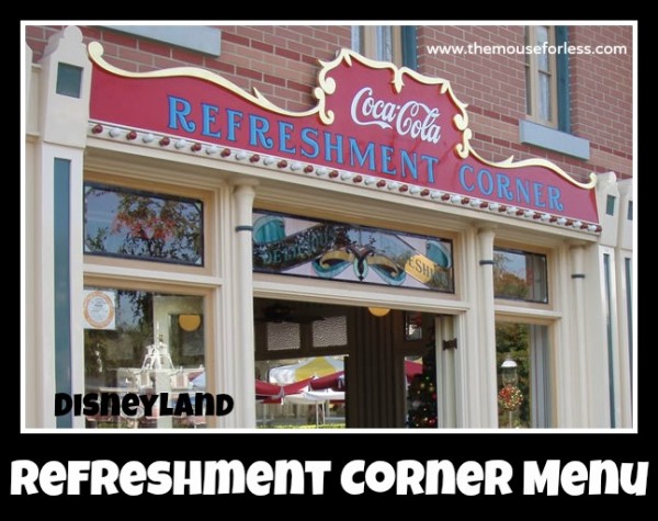 Refreshment Corner Menu