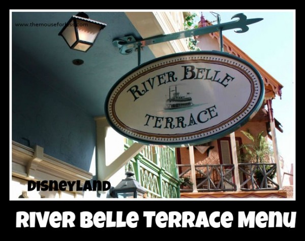 River Belle Terrace Menu