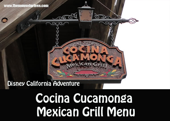 Cocina Cucamonga Mexican Grill Menu