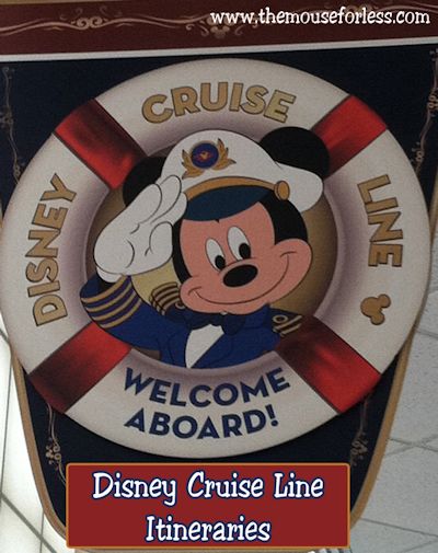 disney cruise itinerary