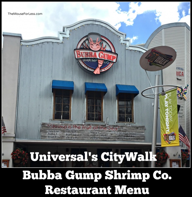 Bubba Gump Shrimp Co. Menu