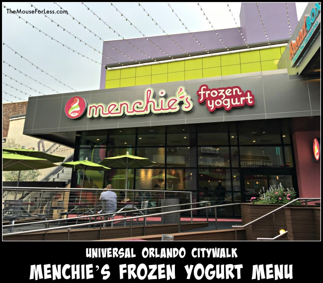 Menchie's Frozen Yogurt Menu